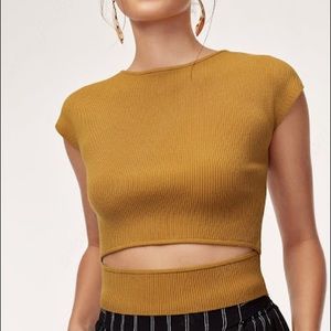 ARITZIA (WILFRED) Cut Out Knit Top